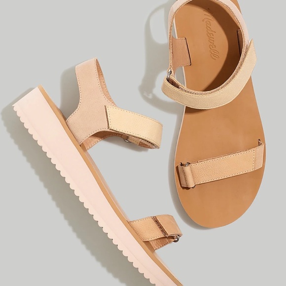 Madewell - The Maggie Sandal in Colorblock Neutral NWT - Picture 3 of 4